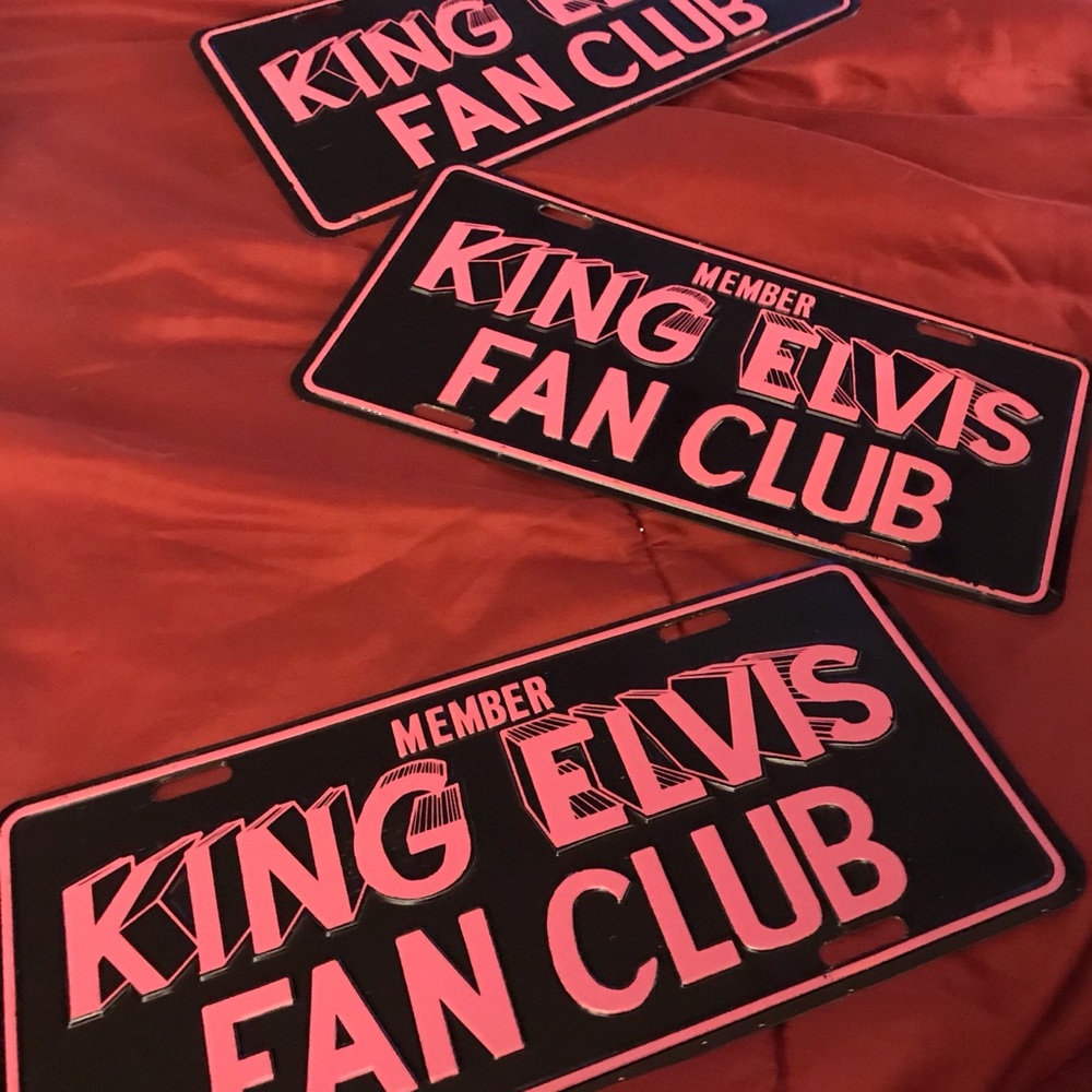 Elvis Presley member fan club license plates